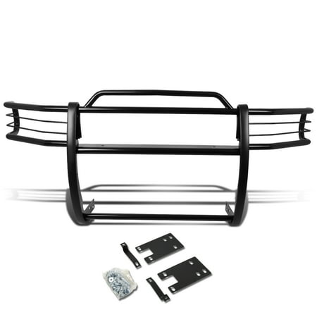 Headlight Brush Guard - For 1999 to 2001 Dodge Ram 1500 Sport (Quad Headlight) Front Bumper Protector Brush Grille Guard (Black) 00