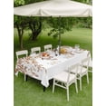 thumbnail image 4 of Outdoor Tablecloths with Umbrella Hole & Zipper, Eucalyptus Leaves 60 x102 Inch Rectangle Tablecloths, Brown Summer Botanical Weeping Waterproof Table Cloth, Patio/Pool/Picnic Table Covers, 4 of 8