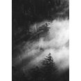 thumbnail image 2 of Design Fabrikken 24x32 Gold Ornate Wood Framed with Double Matting Museum Art Print Titled - Misty Pine Woods, 2 of 4