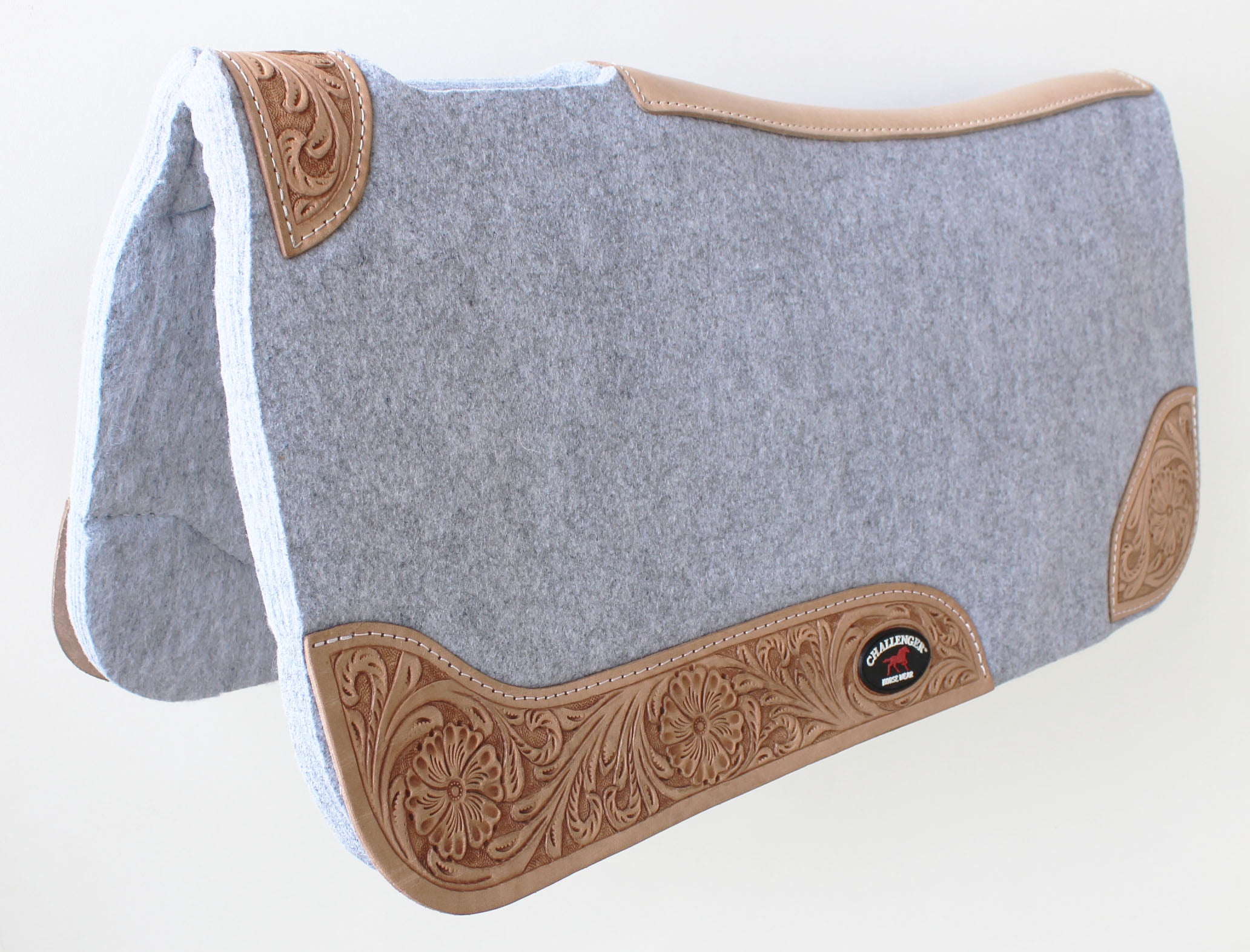 Horse SADDLE PAD Western Contoured Wool Felt Moisture Wicking 39RT