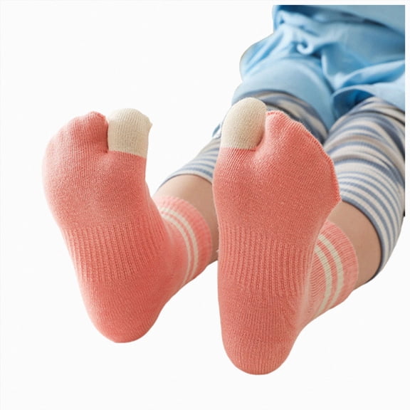 Hessimy Kids Girls Cotton Ankle Socks for Infants Toddlers Kids Boys Girls,Multipacks(Pink,L-7-12岁)