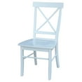 thumbnail image 3 of International Concepts Chaise de Salle à Manger Dossier Croisé en Blanc (Ensemble de 2), 3 of 12