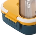 thumbnail image 4 of Compartimento Bento Box portátil con tenedor y cuchara de plástico a prueba de fugas para niños y adultos, 4 of 6