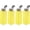 Yellow, variant on 4 PCS 500ML(17oz) Push Down Alcohol Dispenser Pump Liquid Press Empty Bottles Refillable Container for Acetone Cleanser Nail Polish Remover, Yellow 500ML (17oz)