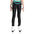 thumbnail image 3 of inlzdz Kids Girls Figure Ice Skating Tights Ballet Dance Leggings Girls Slimming Sweatpants Training Blue Green 10, 3 of 6