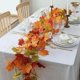 thumbnail image 2 of Guirnalda de hojas de arce artificiales de otoño, hojas de arce otoñales, para decoración del hogar, habitación, jardín, boda, fiesta, Halloween, Navidad, 2 of 5