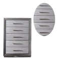 thumbnail image 3 of Benjara Reno 52 Inch Tall Dresser Chest, Brushed Gray Wood, Chrome Bracket Legs, 3 of 3
