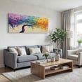 thumbnail image 3 of Large Colorful Tree of Life Canvas Wall Art, Abstract Tree Decor Painting Canvas Print for Living Room, Bedroom, Office Decorations, Gifts for Men, 3 of 7