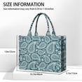 thumbnail image 3 of Large Capacity Tote Bag,Teal Paisley Pattern Handbag Fashion Luxury Tote Bag,15.7"x13"x 5.1" Inches,Laptop Compatible, 3 of 6