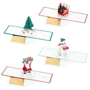 Hallmark Signature Paper Wonder Pop Up Christmas Greeting Cards Assortment (4 Holiday Cards with Envelopes)