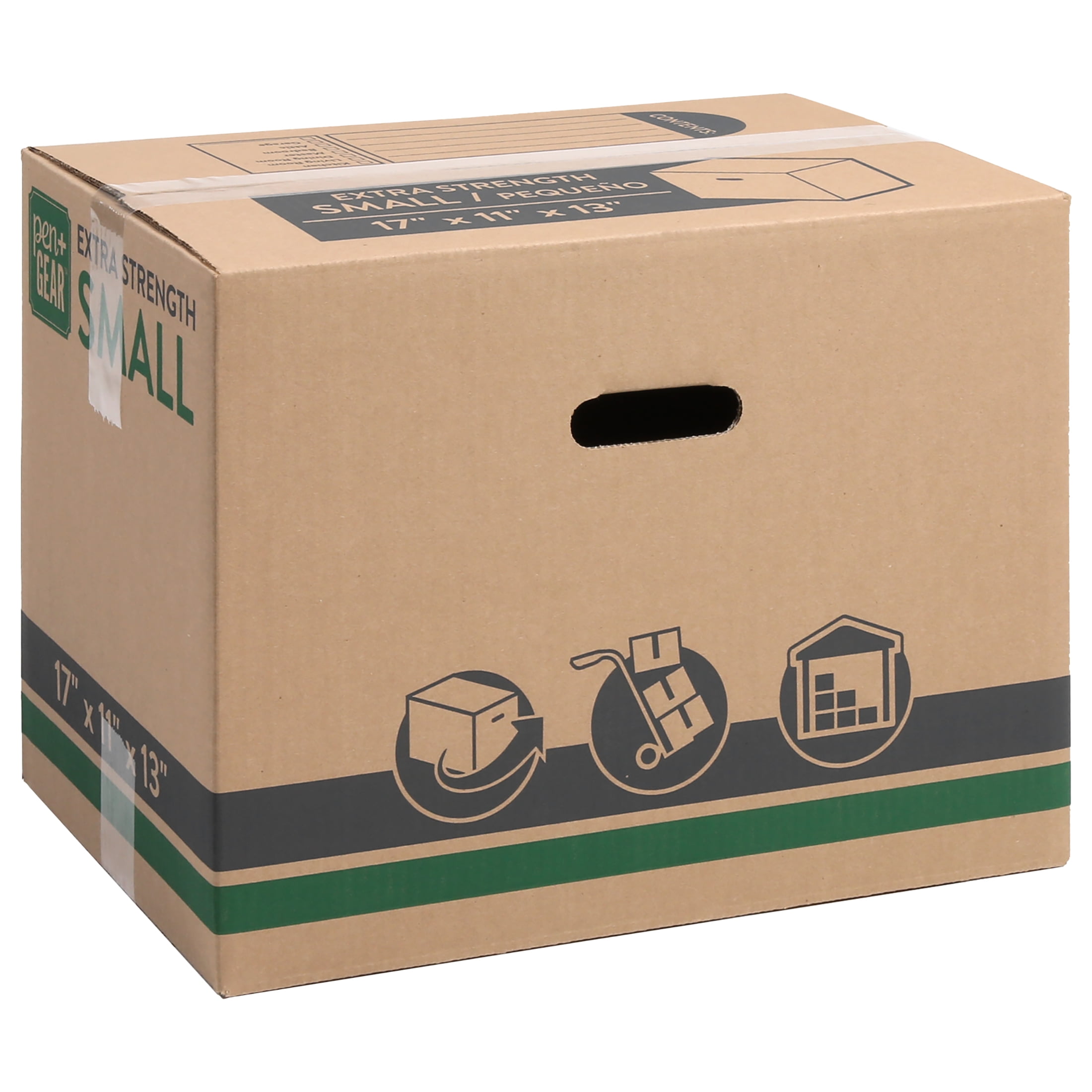 Pen+Gear Small Extra Strength Recycled Moving Boxes, 17in.Lx11in.Wx13inH,  Kraft, 15 Count