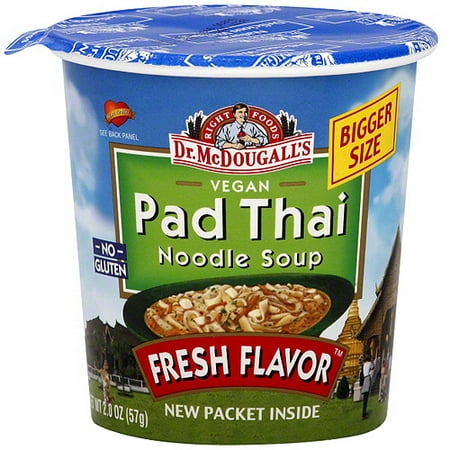 Dr. McDougall's Thai Pad Noodle Big Cup Soup, 2.0 oz (Pack of