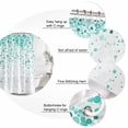 thumbnail image 6 of Turquoise Polka Dot Waterproof Fabric Shower Curtain,Abstract Modern Art Dots Watercolor Waterproof Fabric Shower Curtain for Bathroom Curtains Bathtubs Shower Curtains with 12 Hooks Long 72x78in, 6 of 8