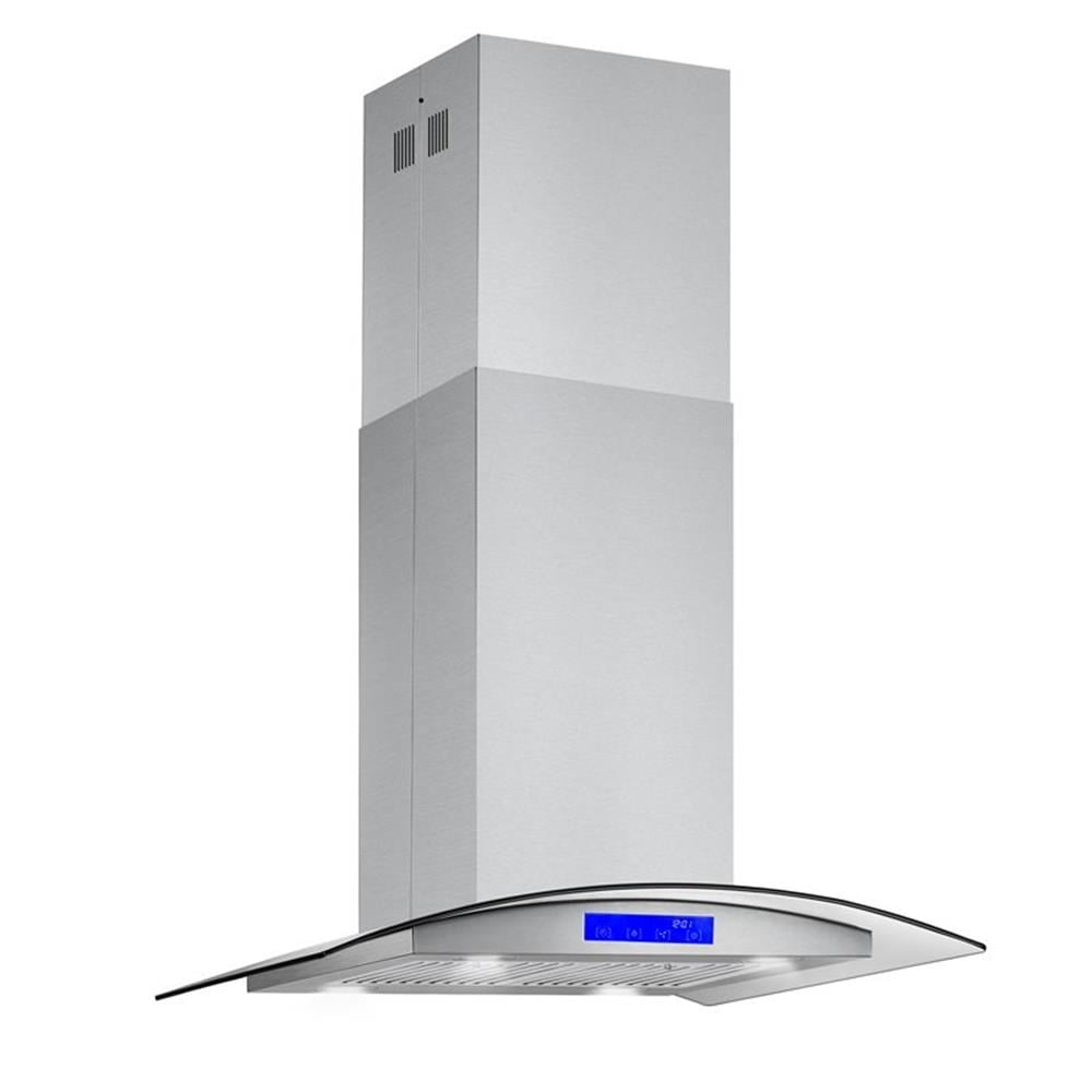 Pemberly Row 30" 380 CFM Ducted Island Range Stainless Steel Kitchen Hood