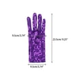 thumbnail image 2 of INSPIRE CHIC Women's Sequin Wrise Gloves Female Full Finger Sparkly Dance Sleeves for Female Party Banquet Costume Prom Dress Purple, 2 of 5