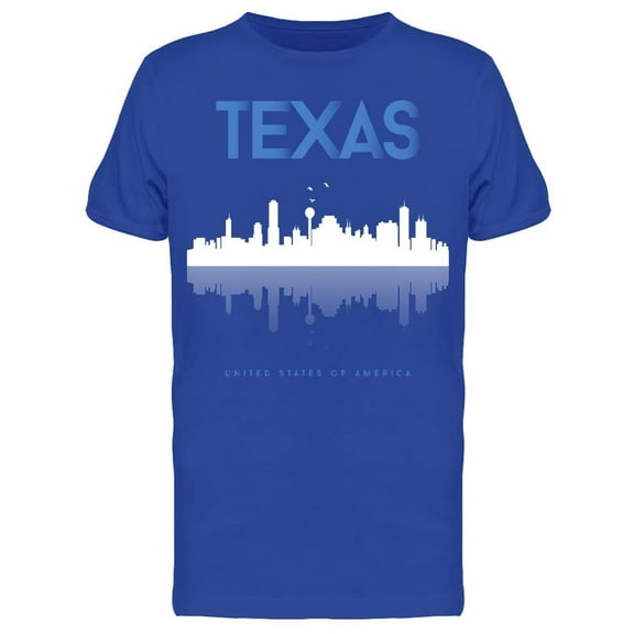 Texas Usa Skyline T-Shirt Men -Image by Shutterstock, Male Small