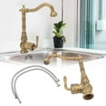 thumbnail image 4 of Single Handle Kitchen Faucet, Antique Brass Kitchen Faucet Cold Hot Water Mixer Large  Leak Proof 360 Degree Rotation  for Household, 4 of 8