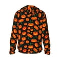 thumbnail image 3 of Uemuo Pumpkin Fallen Leaves Pattern Women's Full Zip UPF 50+ Sun Protection Hoodie Jacket Long Sleeve Sun Shirt Hiking Outdoor Performance with Pockets-, 3 of 9