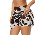 thumbnail image 2 of Garronmavis Women's Golf Tennis Skirt with Pockets Casual Mini Skirt Skort Built in Shorts High Waisted Skorts Womens Animal Print Skort, Retro Cow Prints, Size XL, 2 of 7