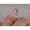 thumbnail image 5 of 0.50 Carat Moissanite Diamond Wedding Ring Solid 10k Rose Gold Full Eternity Milgrain Floral Anniversary ring, 5 of 5