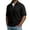 Black, variant on Mens Quarter Zip Golf Shirts Casual Short Sleeve Waffle Pullover Top Summer Lightweight Outdoor Sport Shirt