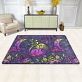 thumbnail image 2 of Dreamtimes Mystical Cat Skeleton Area Rug 72x48in Purple Kitten Moon Non-Slip Floor Carpet Comfort Floor Mats Decor for Indoor Living Dining Room and Bedroom Area, 2 of 7
