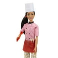 thumbnail image 3 of Barbie Pasta Chef Fashion Doll, Brunette with White Hat, Macaroni Pants, Pot & Pasta Accessories, 3 of 5