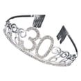 thumbnail image 2 of Sonducket Decoración de tocado de cumpleaños, accesorios de peluquería brillantes, adorno de corte de pelo, diadema de celebración para chicas Accesorio para el cabello treinta Sonducket AP011164-05, 2 of 6