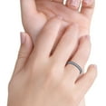 thumbnail image 5 of Black Tone, Simulated Cubic Zirconia Size-8 Full Eternity Stackable Band Wedding Engagement Bridal Ring 925 Sterling Silver, 5 of 7
