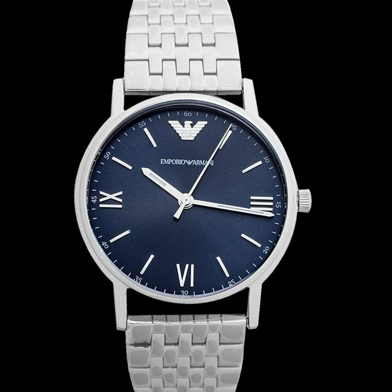 Emporio Armani Kappa Blue Dial Stainless Steel Men s Watch 41mm AR80010