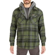 Sherpa-Lined Hooded Flannel Shirt-Jacket