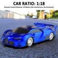 thumbnail image 3 of Carro de control remoto,1 Juego de coche Bugatti RC Drift para m谩s de 3 a帽os 1/18, juguetes de coche de control remoto con luz LED, modelo de veh铆culo en carretera de carreras, 3 of 6