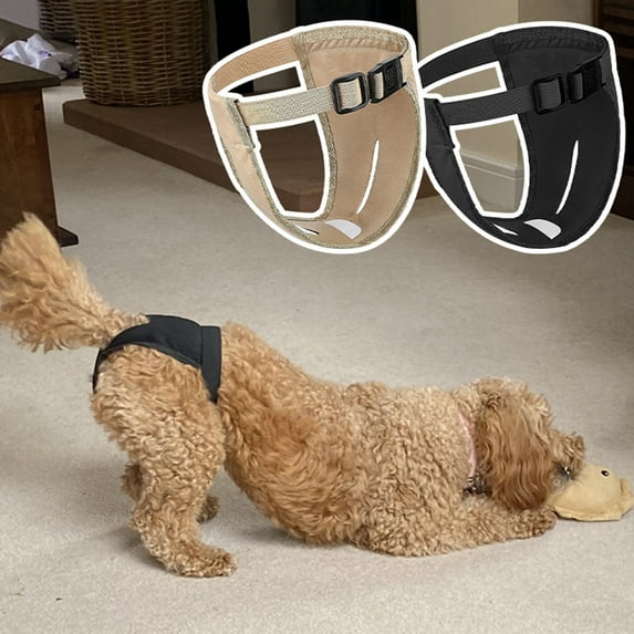 opvise Pet Physiological Pants Washable Dog Diapers Adjustable Comfortable Convenient Pet Menstrual Diaper Pet Supply Khaki