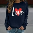 thumbnail image 4 of Ounisa Valentine's Day Sweatshirt for Women Funny Love Heart Letter Shirts Casual Pullover Long Sleeve Crewneck Clothes, 4 of 6