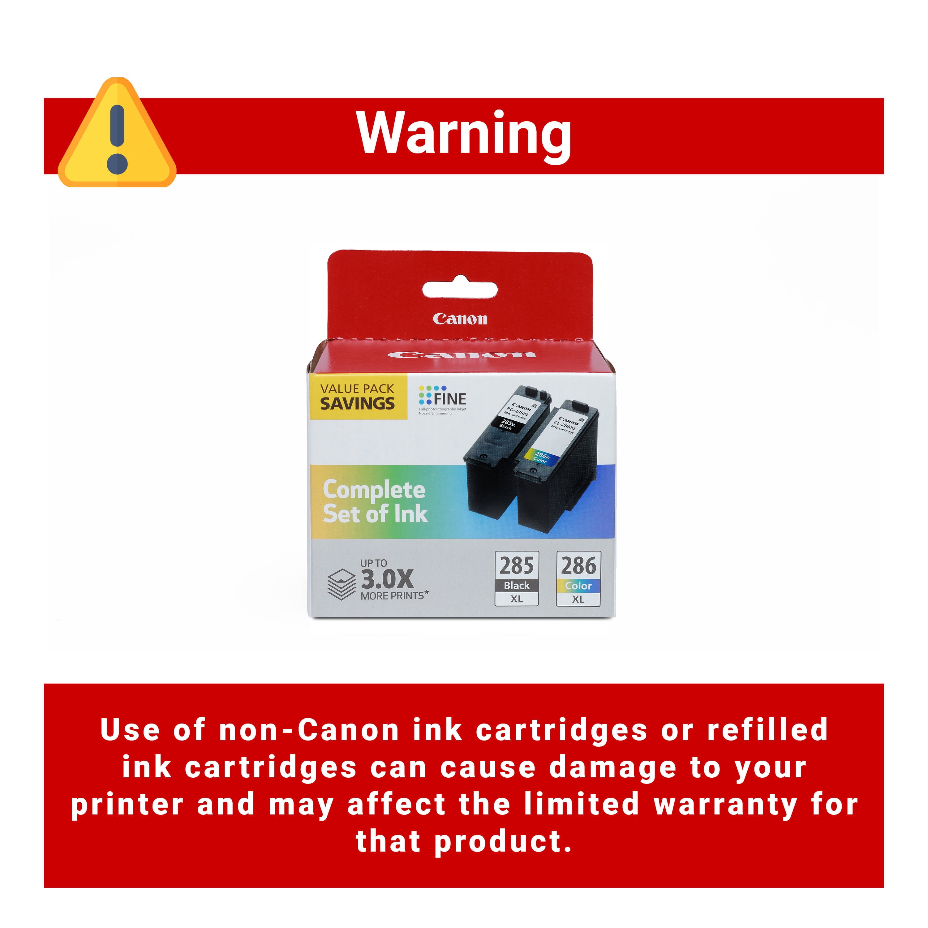 Canon PG-285XL/CL-286XL - Genuine Ink Cartridge Combo Pack for Select PIXMA Printers – Black & Color