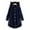 Navy, variant on Clearance under 10.00 LYXSSBYX Winter Coats for Women Clearance Women's Keep Warm Button Down Cardigan Hoodies Cat Ears Irregular Plush Solid Hooded Coat Tops