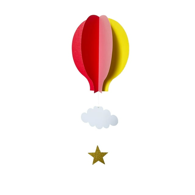 Wosthever 4 piezas de dijes festivos colgantes, globos de aire, nubes, estrellas, decoraciones caprichosas para cualquier ocasión en 3D Decoración del hogar tipo 4