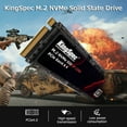 thumbnail image 2 of KingSpec XF 2280 1TB M.2 NVMe PCIe Gen4.0x4 SSD Unidad de estado sólido Transmisión de alta velocida KingSpec 1TB/Negro, 2 of 7