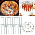 thumbnail image 1 of Juego de utensilios de cocinarejilla para freidora de aire y brochetas colgantes para parrilla,herramienta de barbacoa vertical de acero inoxidable de doble capa,accesorio para barbacoa doméstica, 1 of 9