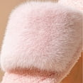 thumbnail image 5 of Fesfesfes Womens Plush Slippers Soft House Shoes Indoor Outdoor Comfortable Non Slip Lightweight Rubber Sole Cozy Home Footwear for Casual Wear(Pink,36(US:5.5)), 5 of 5