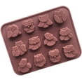 thumbnail image 1 of 12-Cavité Mignon Hibou Forme Silicone Bonbons au Chocolat Moule, 1 of 4
