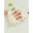 thumbnail image 3 of Liacowi Toddler Girls Boys Halloween Clothes Pumpkin/Letter Print Crew Neck Long Sleeve Sweatshirts Kids Fall Halloween Pullovers Tops, 3 of 9
