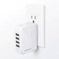 thumbnail image 2 of (2 pack) Merkury Innovations 4.9 Amp 4 USB Wall Charger, White, 2 of 11