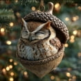 thumbnail image 4 of Moocorvic 2Pcs 3D Forest Animal Acorn Christmas Ornaments for Xmas Tree Decorations, Holiday Gifts for , 3.15 Inch, 4 of 6