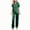 r-316Green176, variant on HAYIMI Women Nightwear 2 Piece Satin Pajama Set Short Sleeve Button Down Shirt and Long Pants with Chest Pocket Sleepwear Comfort Homewear