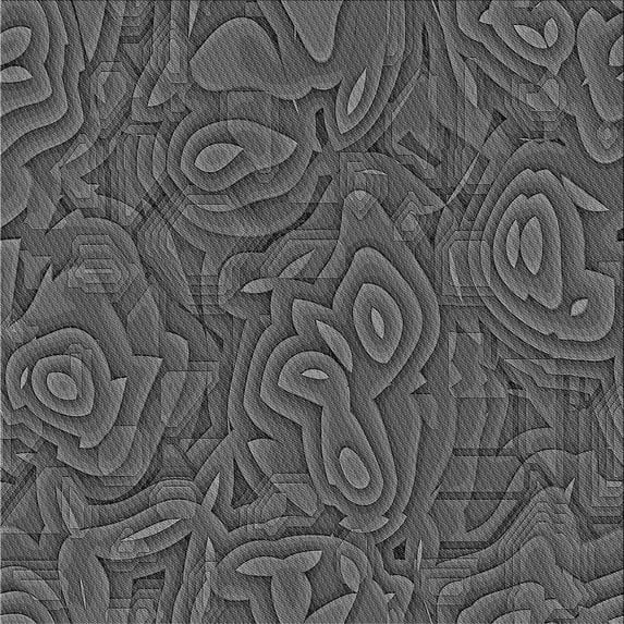 Ahgly Company Indoor Square Patterned Platinum Gray Area Rugs, 6' Square