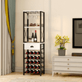 thumbnail image 3 of Homeiju Wine Rack Freestanding Floor, Bar Cabinet for Liquor and Glasses, 4-Tier bar Cabinet with Tabletop, Glass Holder, Storage Drawer and Wine Storage for Home Bar(Patent No.D1009580), 3 of 7