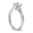 thumbnail image 6 of 14K White Gold mounting Ring Band Only Square Solitaire Engagement, Size 8, 6 of 7