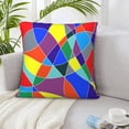 thumbnail image 5 of LNWH Decorative Pillow Covers, Stained Mosaic Glass Square Sofa Decorative Knit Pillow Case, 16"x16", 5 of 8