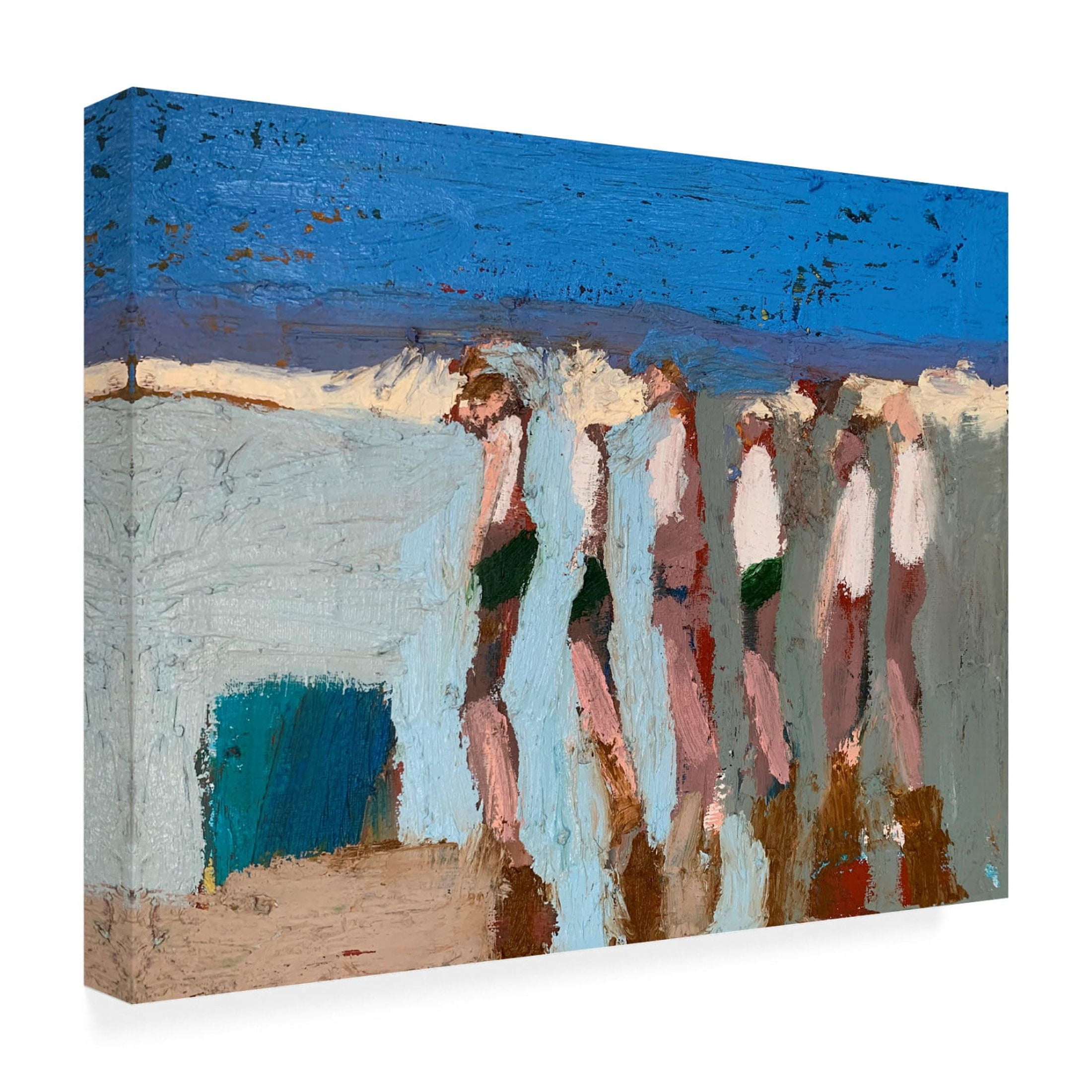 Canvas Wall Art - Erin McGee Ferrell 'Beach Walkers II' Wall Art for Living Room, Bedroom, or Office Décor by Trademark Fine Art - 24 x 18 Inches